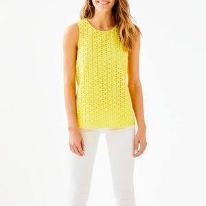 Lilly Pulitzer Iona Top S Yellow NWT Sold Out